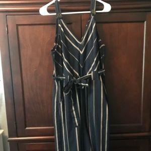 Women's Striped Wide Leg Jumpsuit